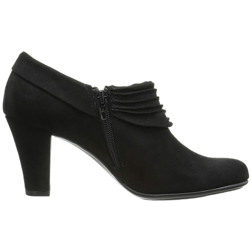 Aerosoles Womens Starring Role Black Side Zip Cone Heel Ankle Booties Size 8.5 M